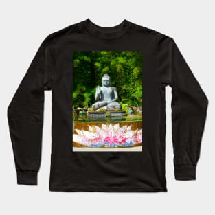 Lotus flower meditation garden Long Sleeve T-Shirt